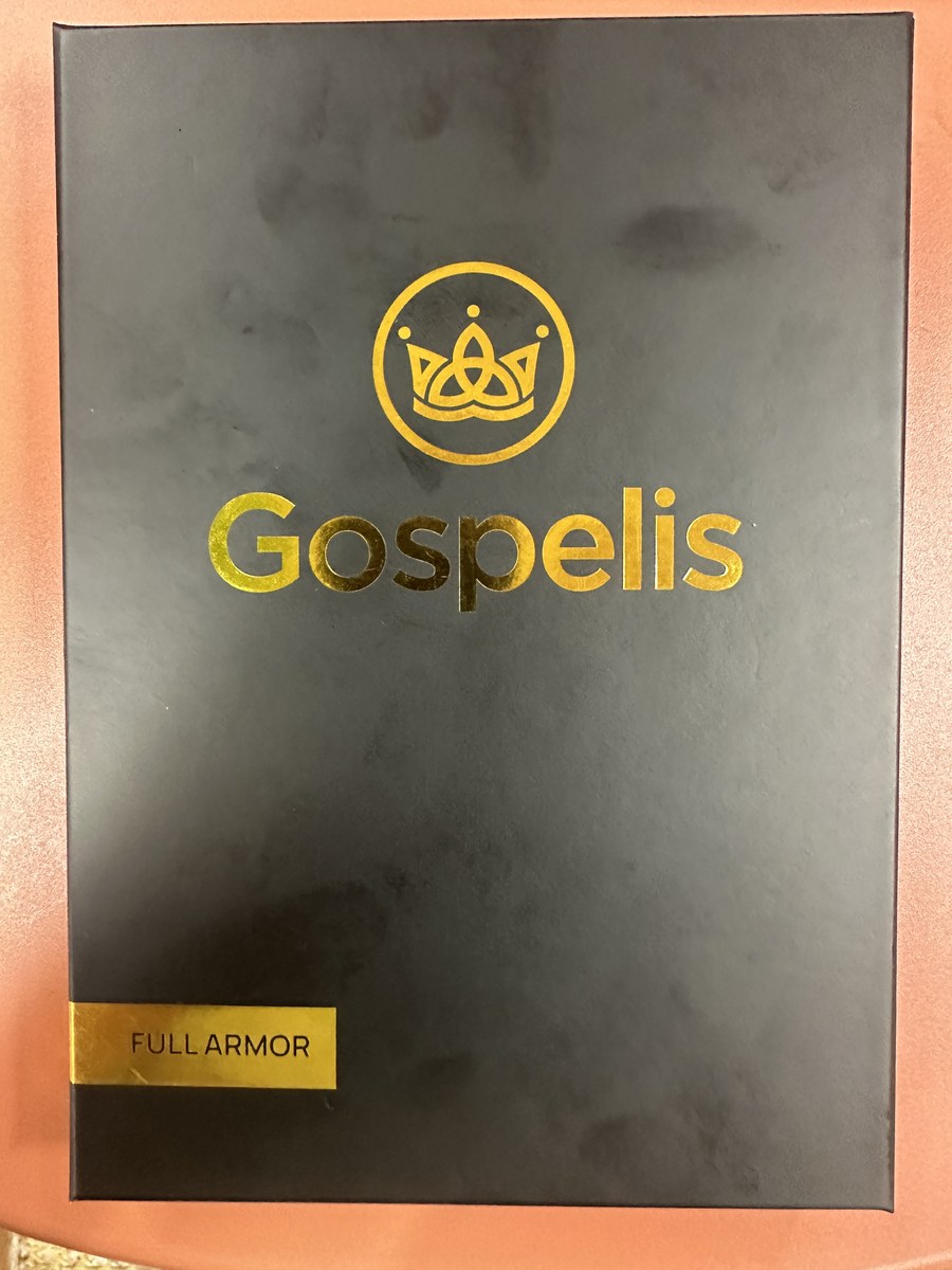 Gospelis journal gift box showing the logo and name